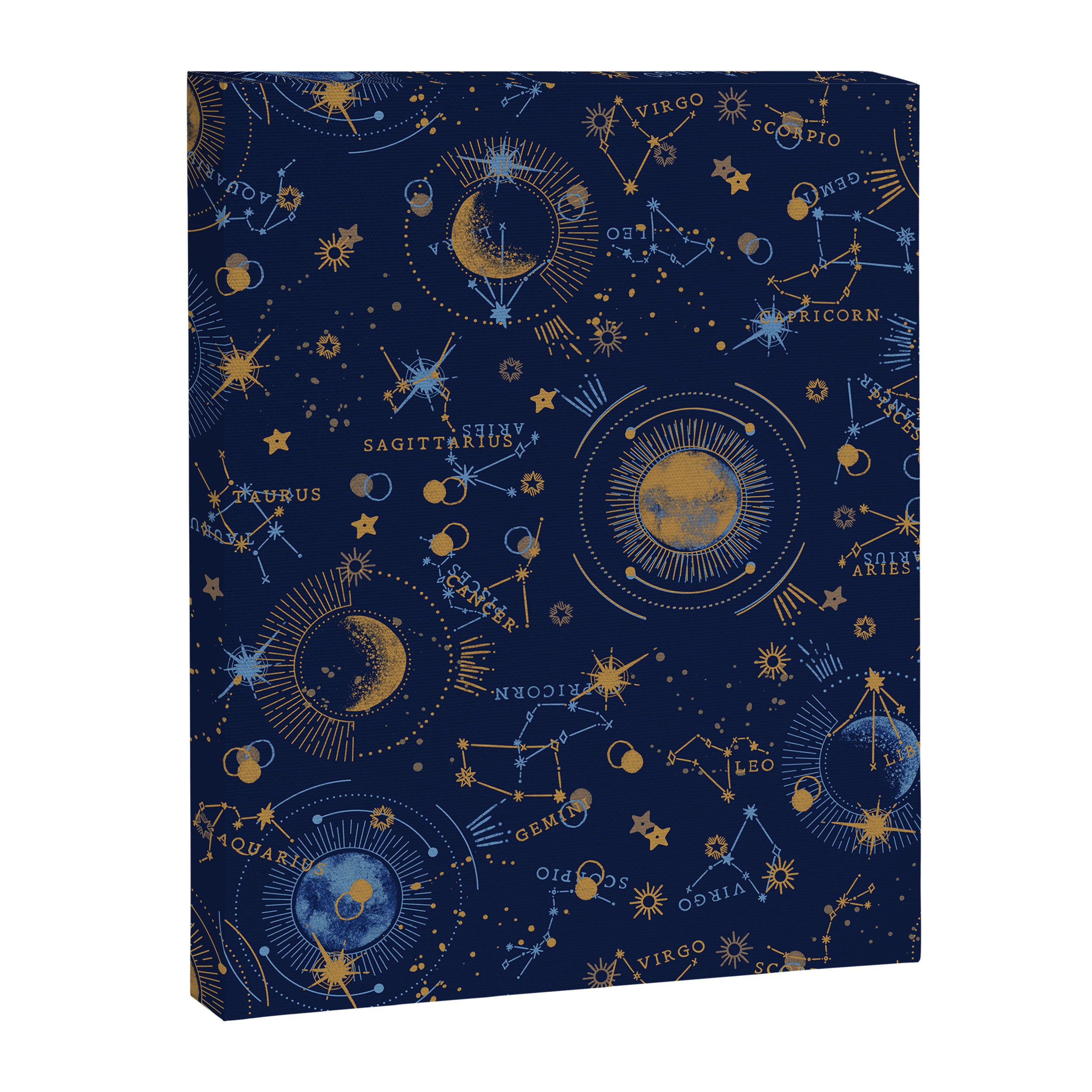 Dark blue zodiac abstract YB Canvas Print Gallery Image 8