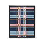 Dark Bold Linear Harmony Framed Canvas Print Gallery Image 8