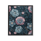 Dark Floral Elegance Framed Canvas Print Gallery Image 8