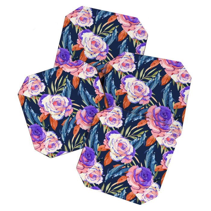 Dark landscape dolphins in the roses Coaster Gallery Image 1