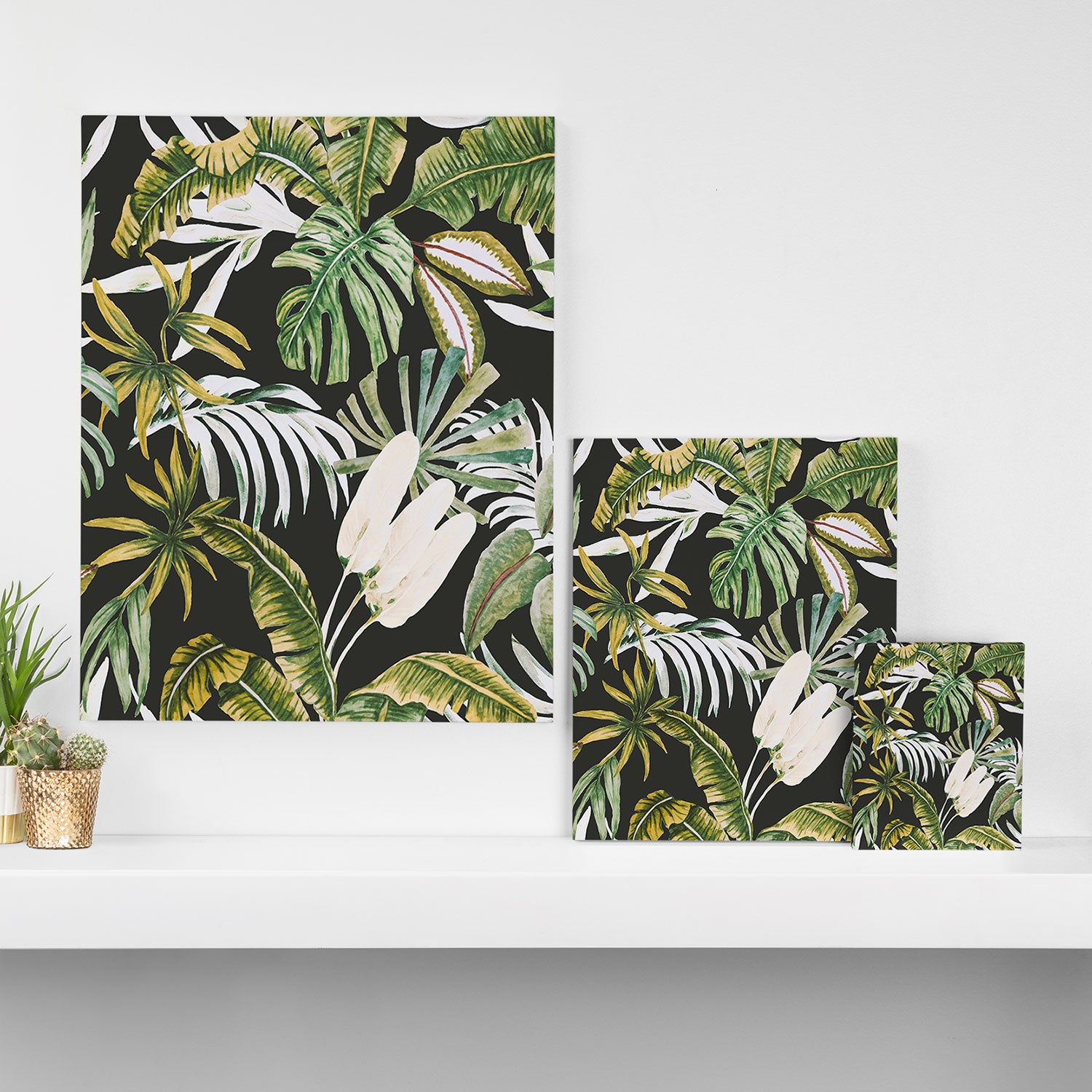 Dark watercolor jungle 1 Canvas Print Gallery Image 3