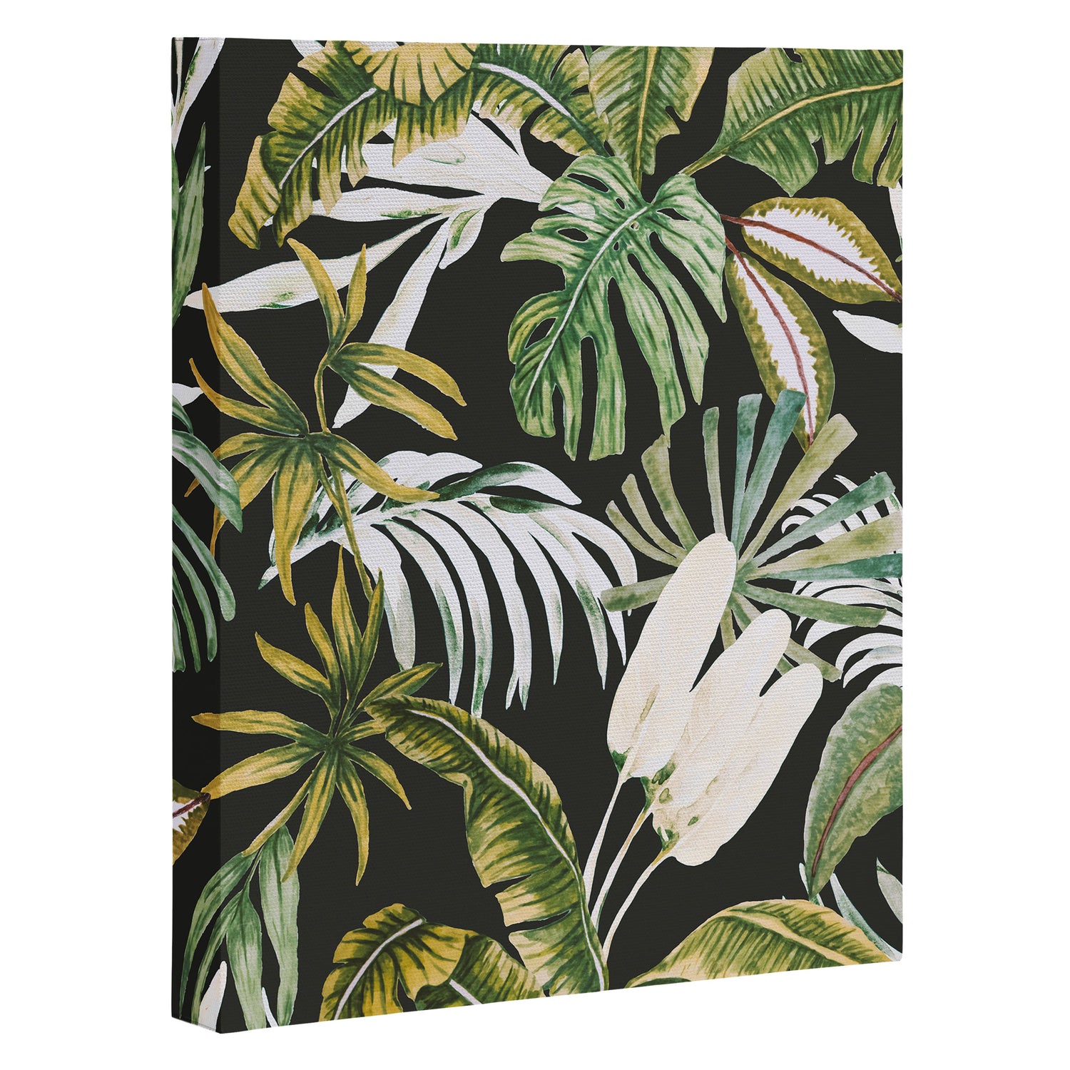 Dark watercolor jungle 1 Canvas Print Gallery Image 3