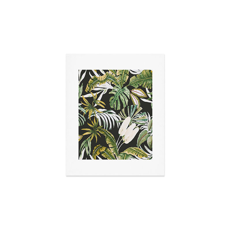 Dark watercolor jungle 1 Art Print Gallery Image 1