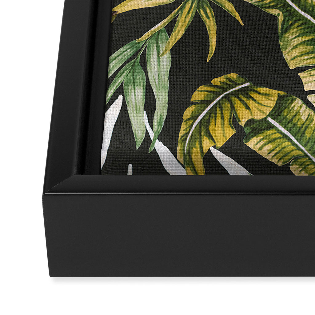 Dark watercolor jungle 1 Framed Canvas Print Gallery Image 3