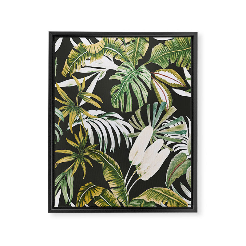 Dark watercolor jungle 1 Framed Canvas Print Gallery Image 8