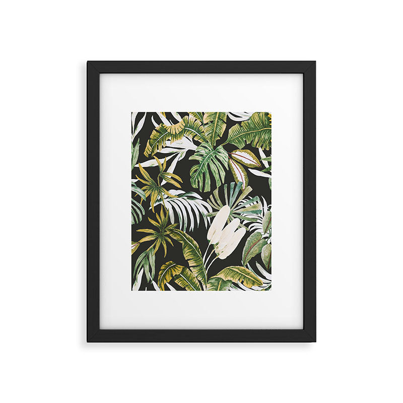Dark watercolor jungle 1 Framed Art Print Gallery Image 4