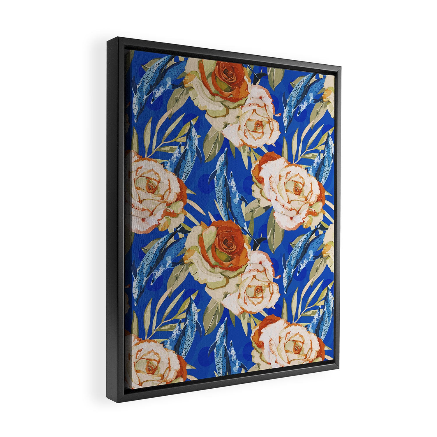 Dolphin Eternal Marine Spring Framed Canvas Print Gallery Image 2