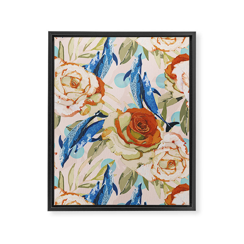 Dolphin Eternal Spring Charm Framed Canvas Print Gallery Image 8