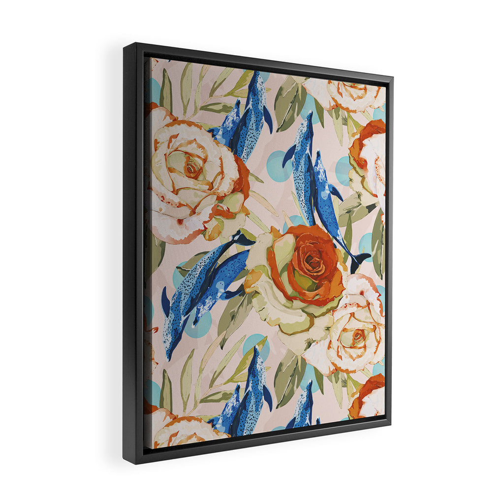 Dolphin Eternal Spring Charm Framed Canvas Print Gallery Image 2