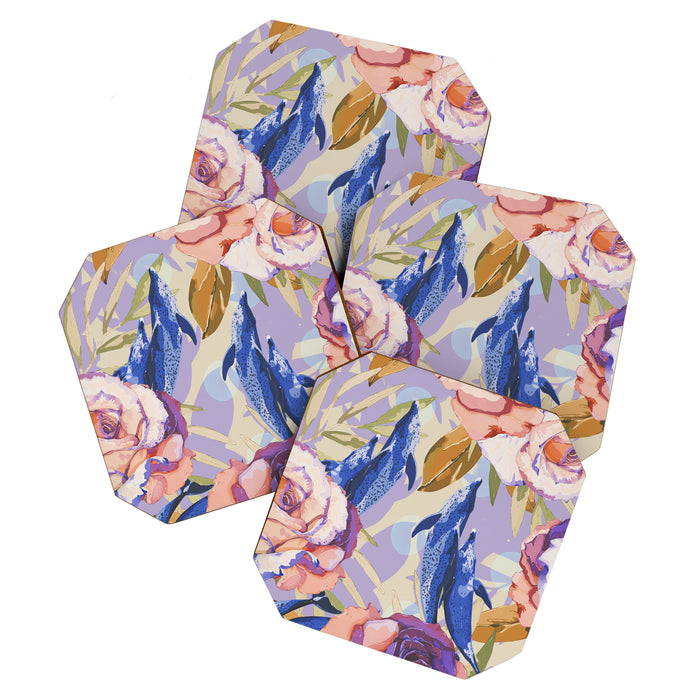 Dolphins in the roses A Coaster Gallery Image 1