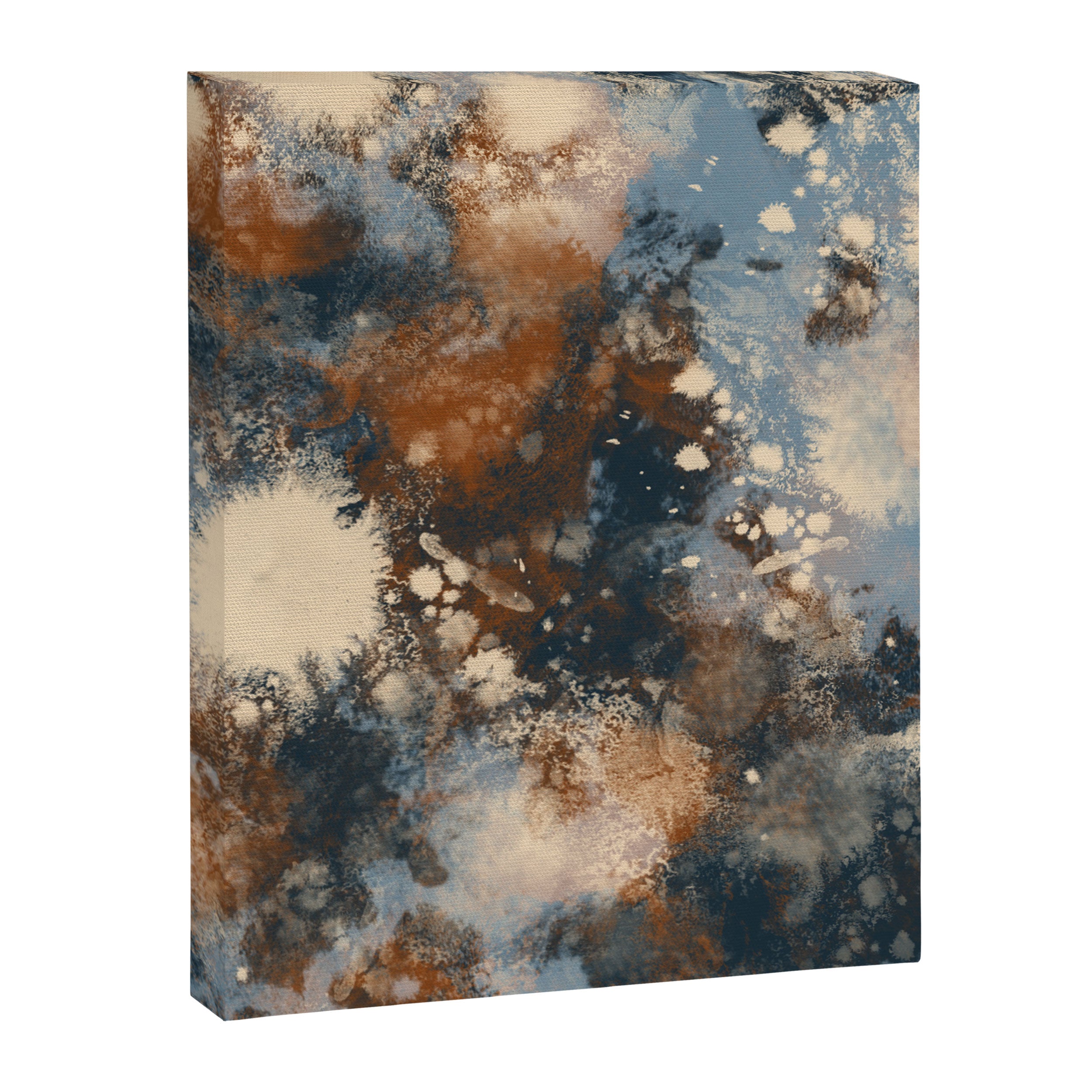 Earth watercolor splashes 2 Canvas Print Gallery Image 8