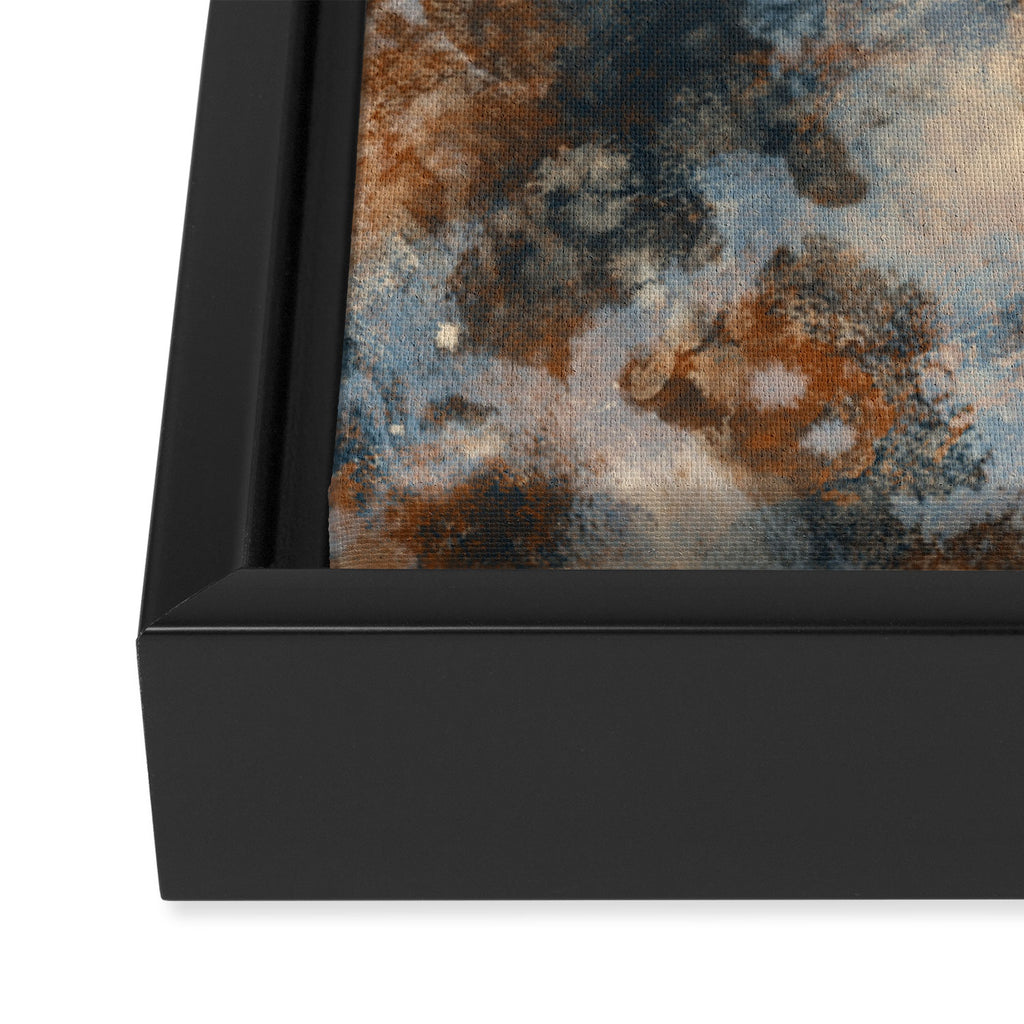 Earth watercolor splashes 2 Framed Canvas Print Gallery Image 3