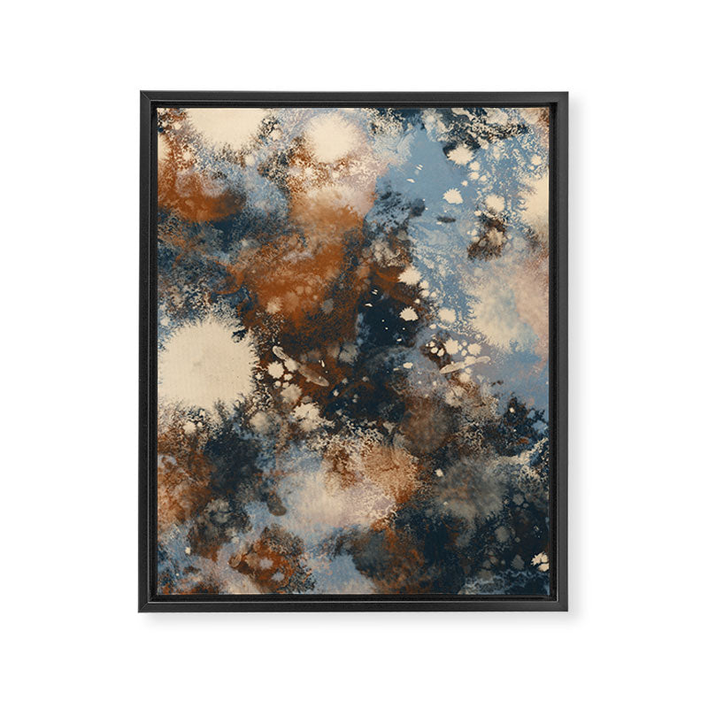 Earth watercolor splashes 2 Framed Canvas Print Gallery Image 8