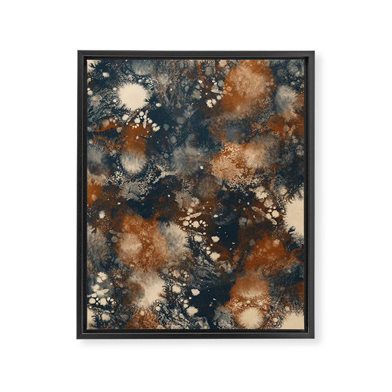 Earth watercolor splashes Framed Canvas Print Gallery Image 8