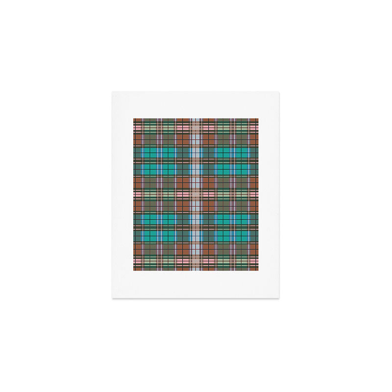 Earthy Tartan Elegance Art Print Gallery Image 1