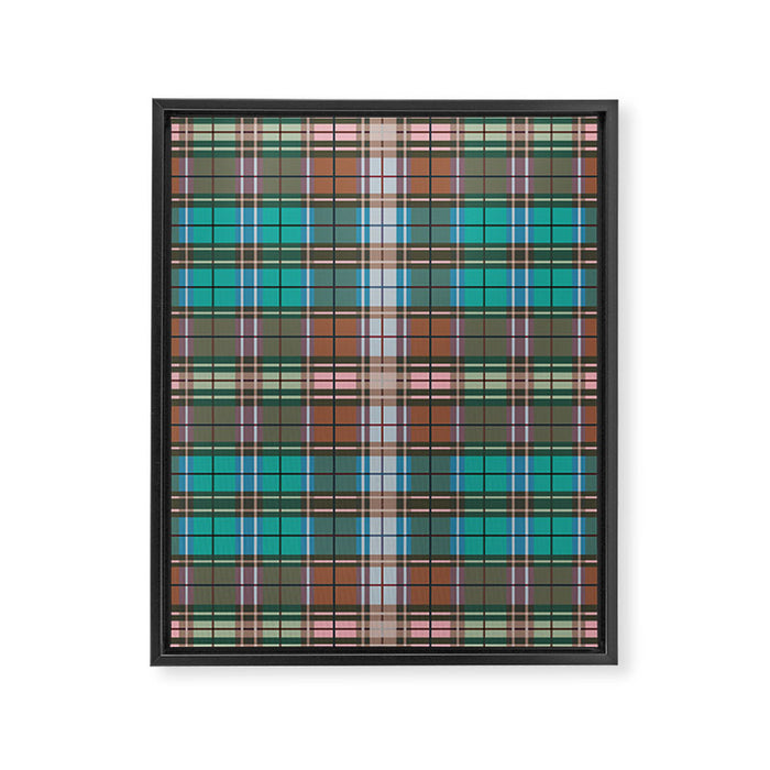 Earthy Tartan Elegance Framed Canvas Print Gallery Image 1
