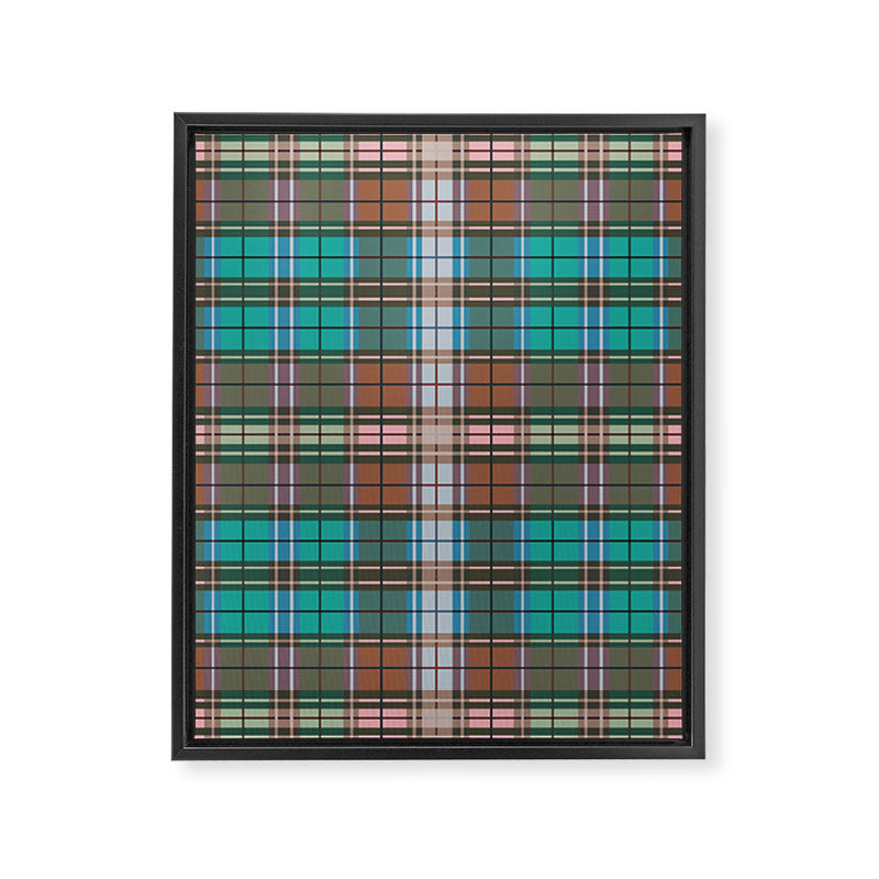Earthy Tartan Elegance Framed Canvas Print Gallery Image 8