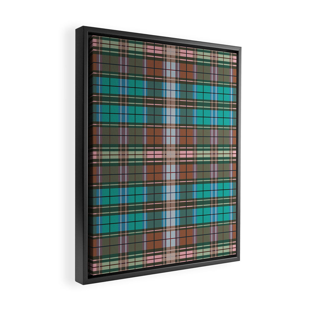 Earthy Tartan Elegance Framed Canvas Print Gallery Image 2