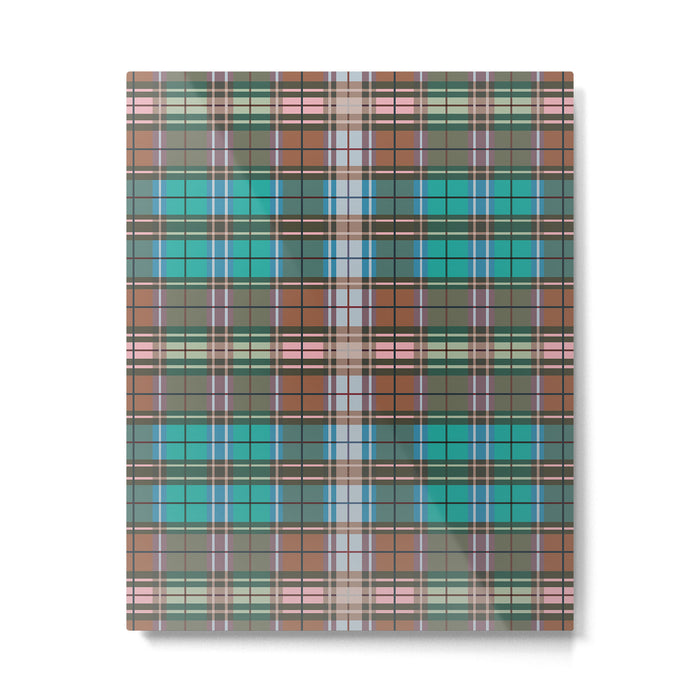 Earthy Tartan Elegance Metal Print Gallery Image 1