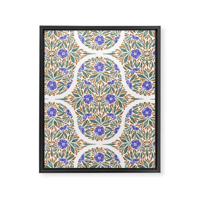 Elegant Flora Artistry Framed Canvas Print Gallery Image 1