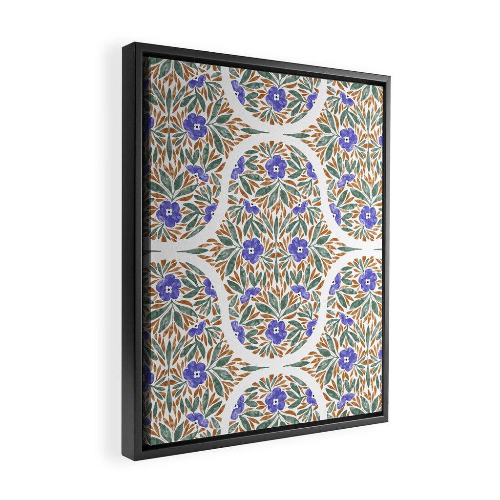 Elegant Flora Artistry Framed Canvas Print Gallery Image 2
