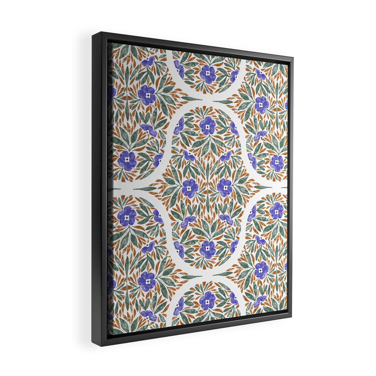 Elegant Flora Artistry Framed Canvas Print Gallery Image 2