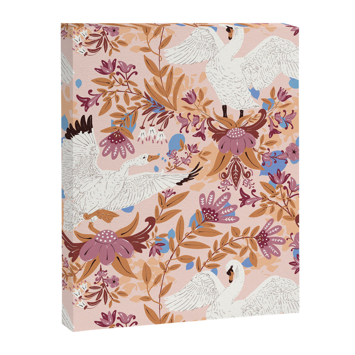 Elegant Swans in Bloom Canvas Print Gallery Image 1