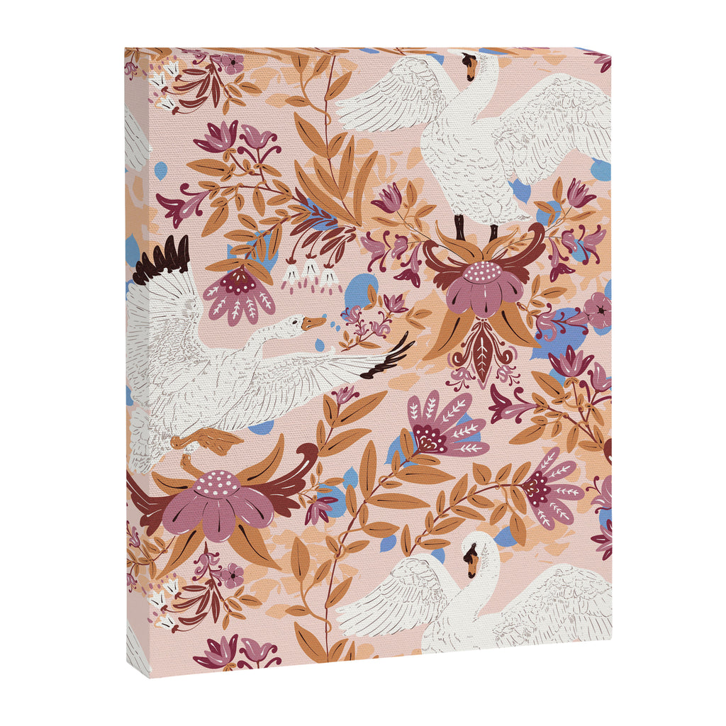 Elegant Swans in Bloom Canvas Print Gallery Image 8