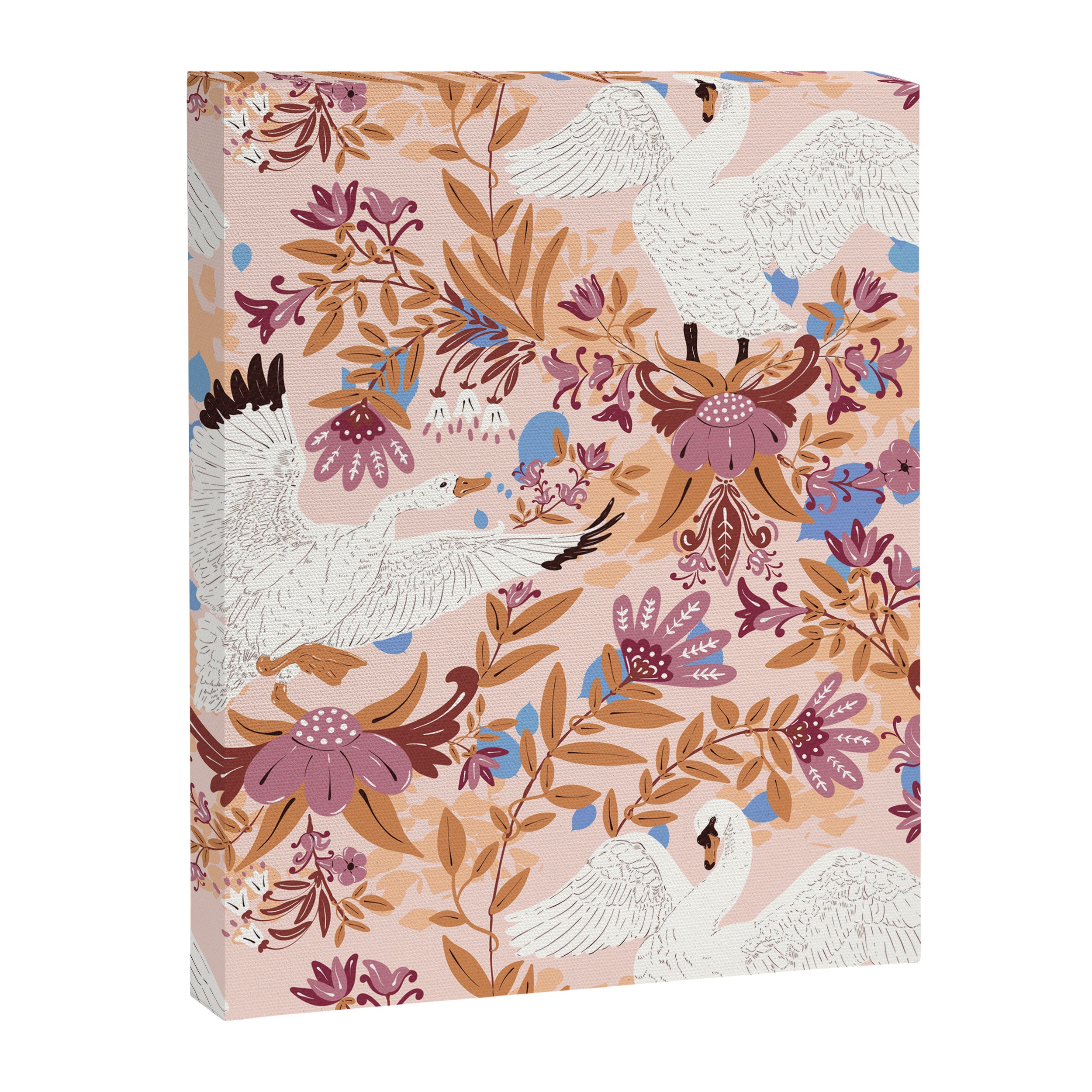 Elegant Swans in Bloom Canvas Print Gallery Image 8