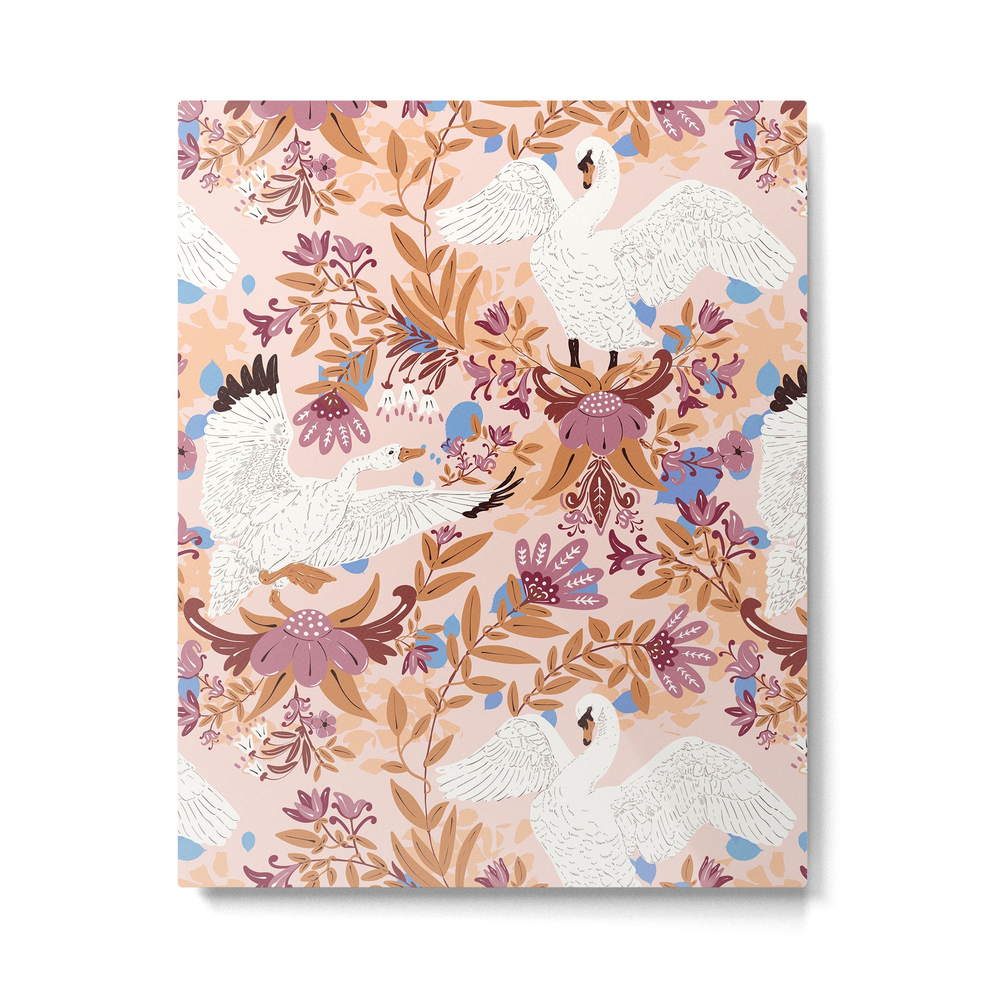 Elegant Swans in Bloom Metal Print Gallery Image 6