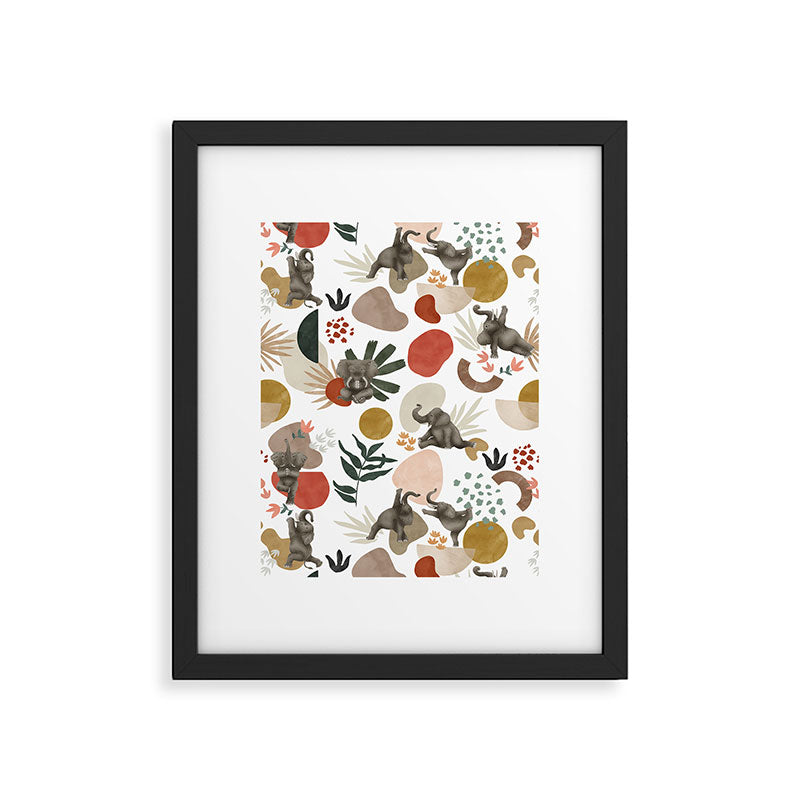 Elephant yoga 01 Framed Art Print Gallery Image 6