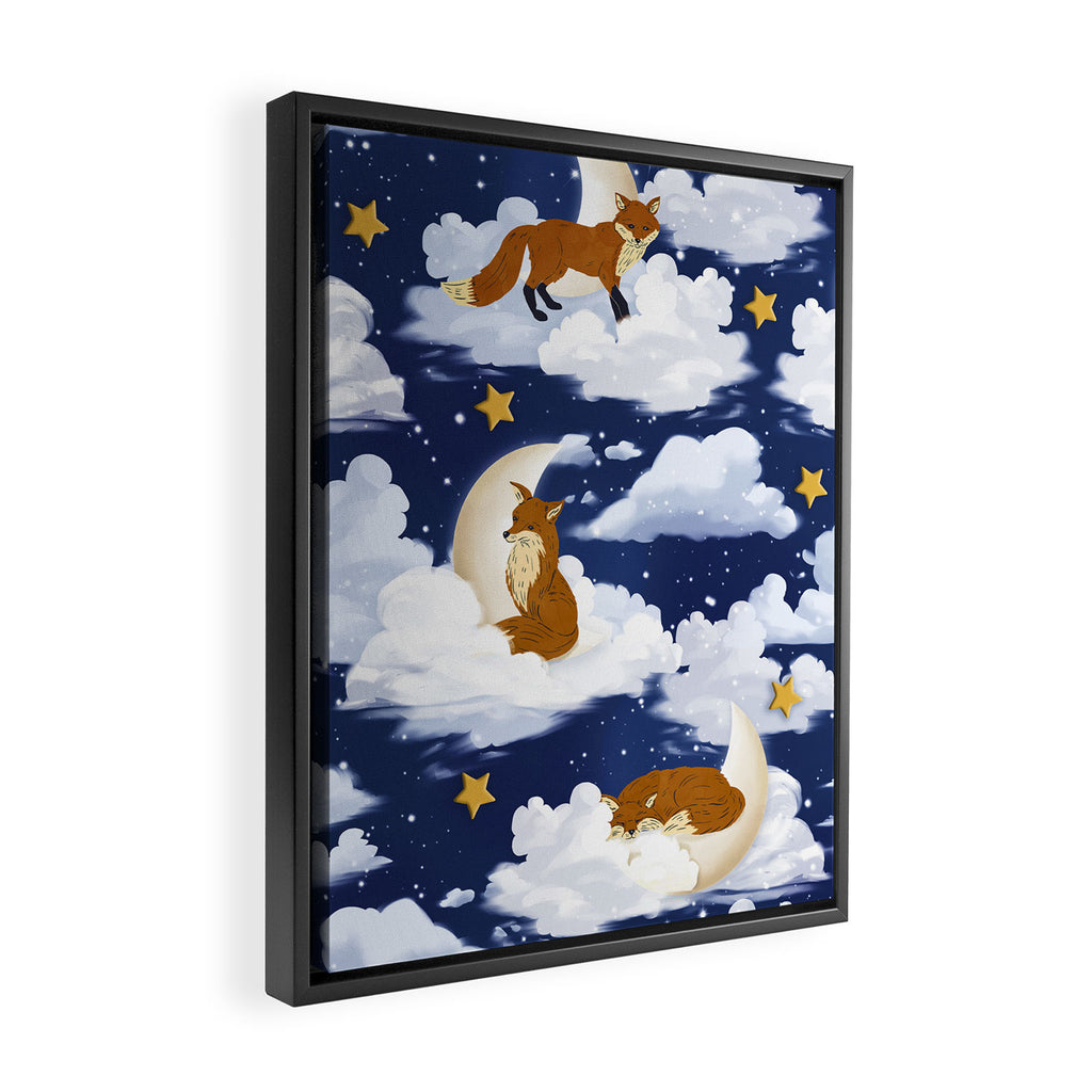 Enchanted Fox Moons Framed Canvas Print Gallery Image 2