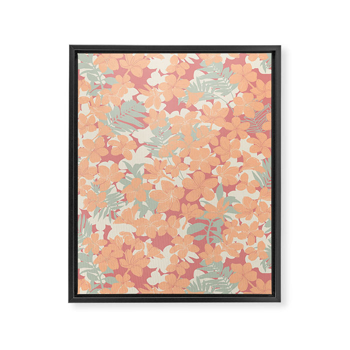 Exotic plumeria flowers A Framed Canvas Print Gallery Image 1