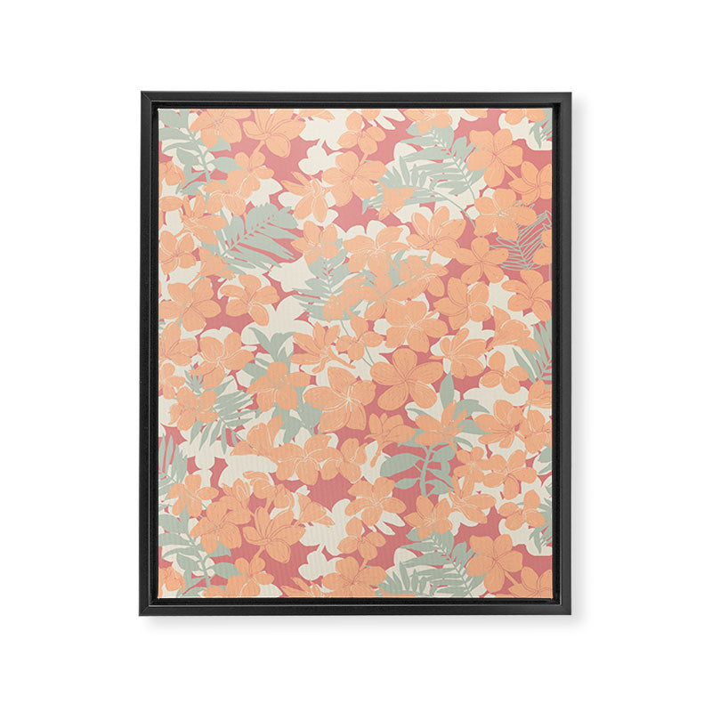 Exotic plumeria flowers A Framed Canvas Print Gallery Image 8