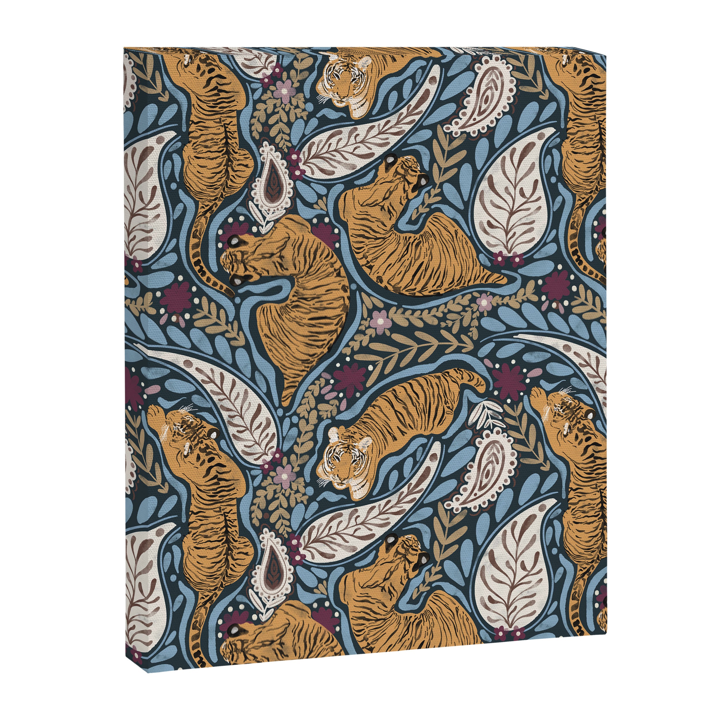 Exotic Tiger Oasis Dark Canvas Print Gallery Image 8