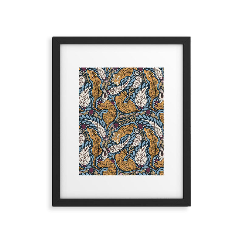 Exotic Tiger Oasis Dark Framed Art Print Gallery Image 6