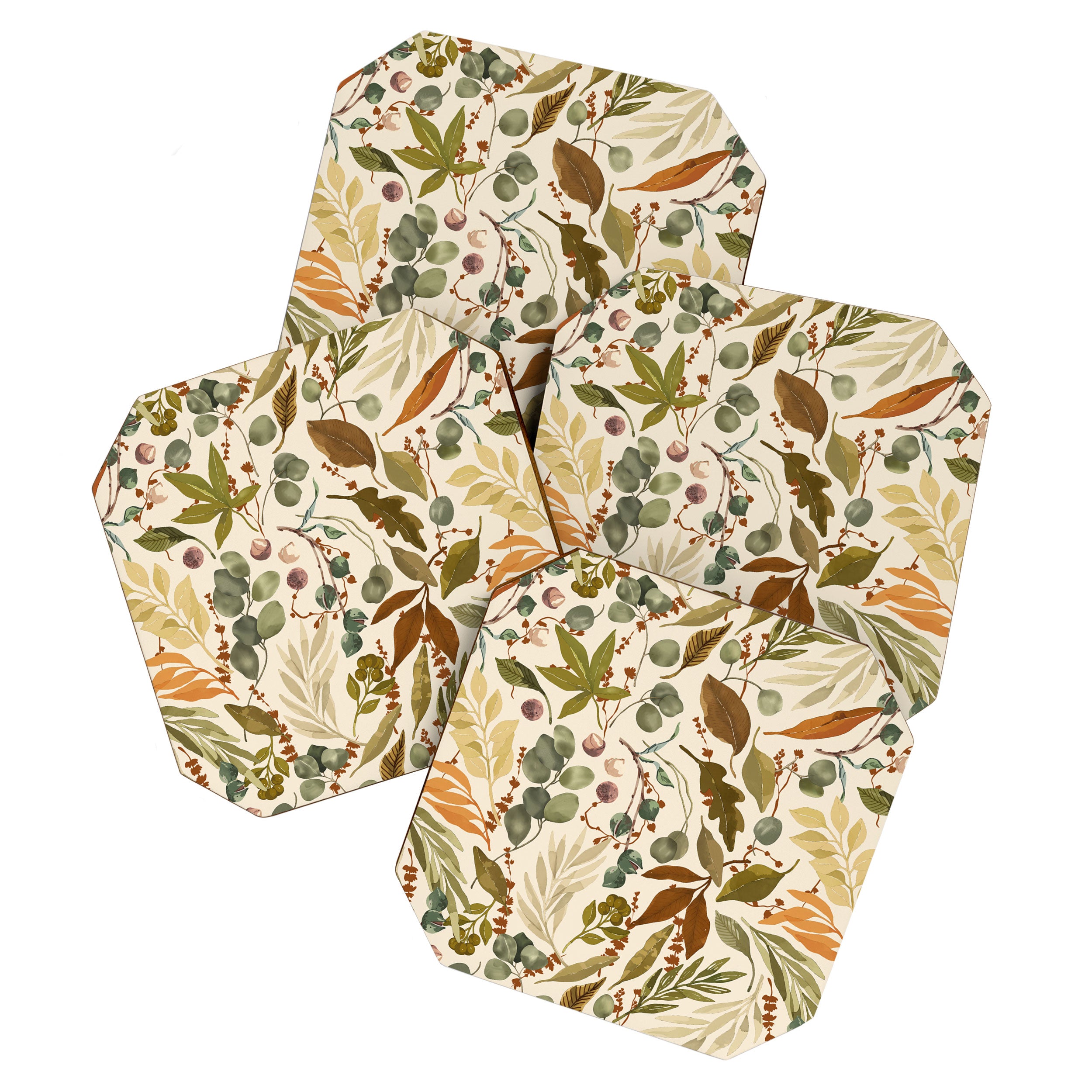 Fall leafy nature B Coaster Gallery Image 1