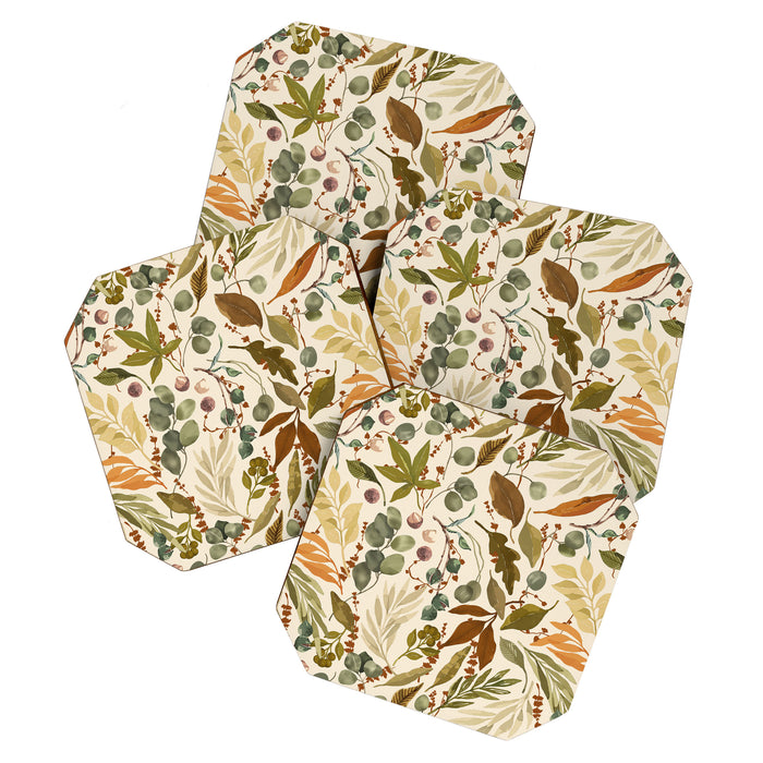 Fall leafy nature B Coaster Gallery Image 1