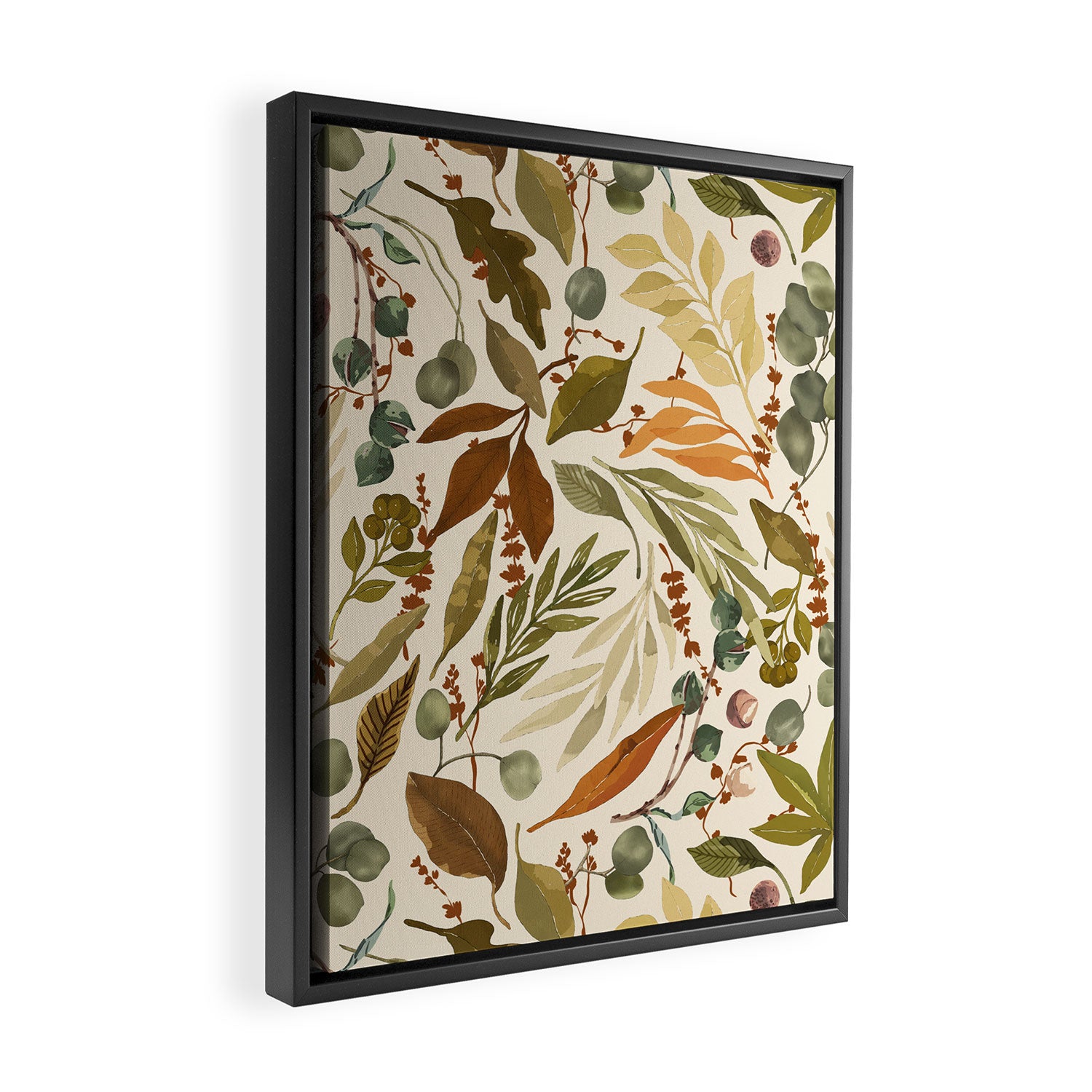 Fall leafy nature B Framed Canvas Print Gallery Image 2