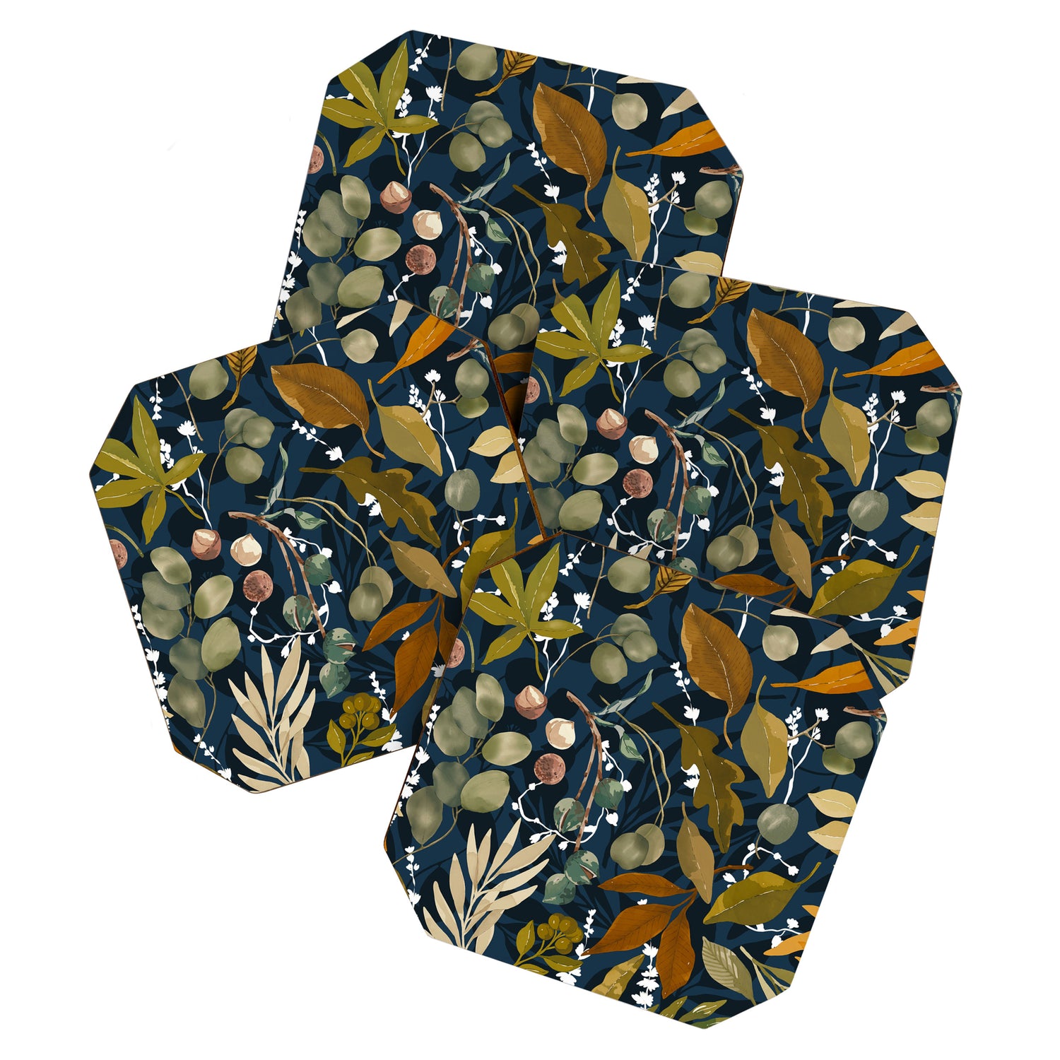 Fall leafy nature dark A Coaster Gallery Image 1