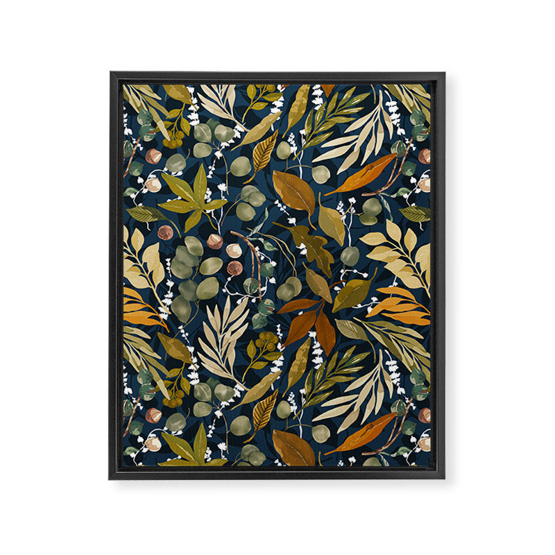 Fall leafy nature dark A Framed Canvas Print Gallery Image 8