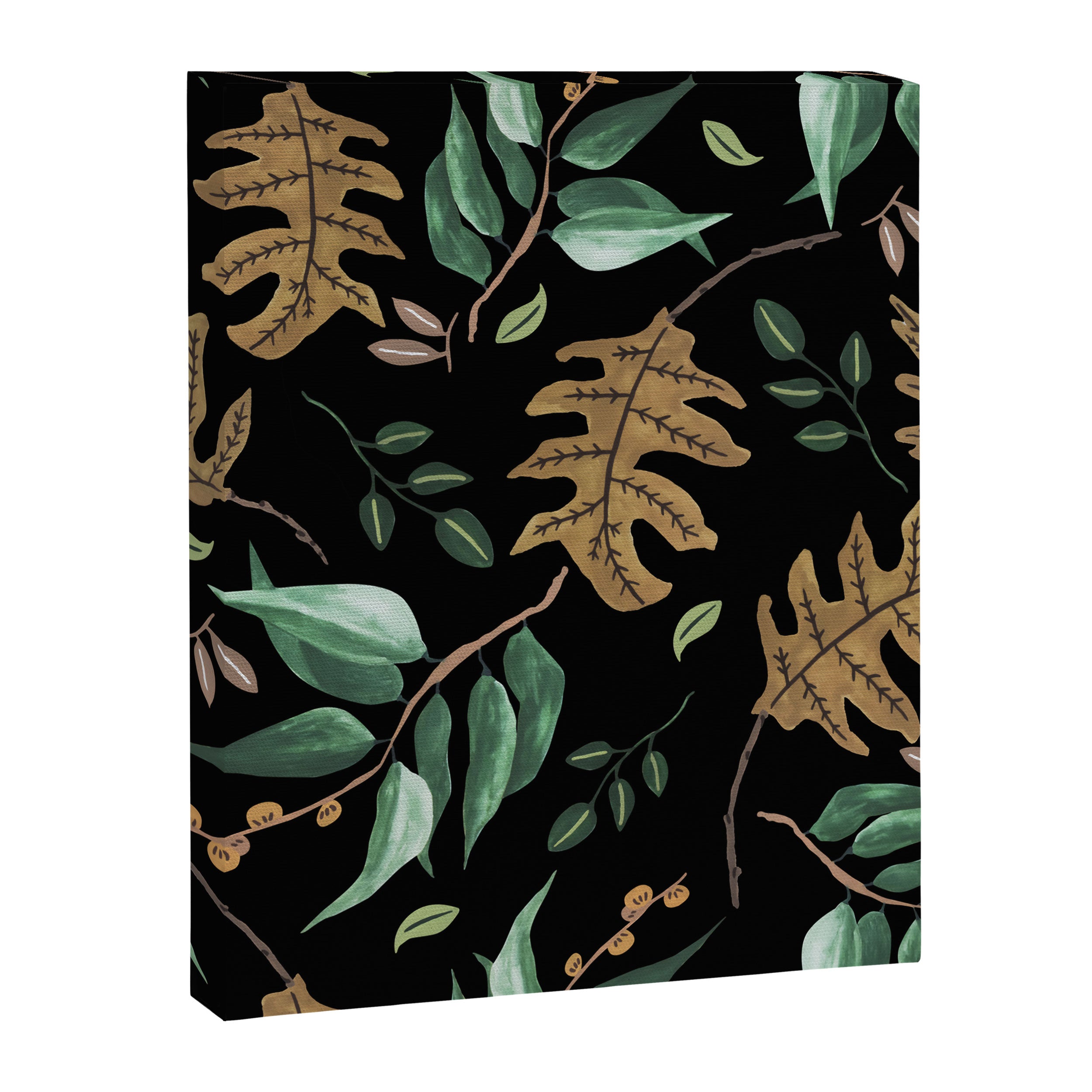 Fall of fall leaves dark Canvas Print Gallery Image 8
