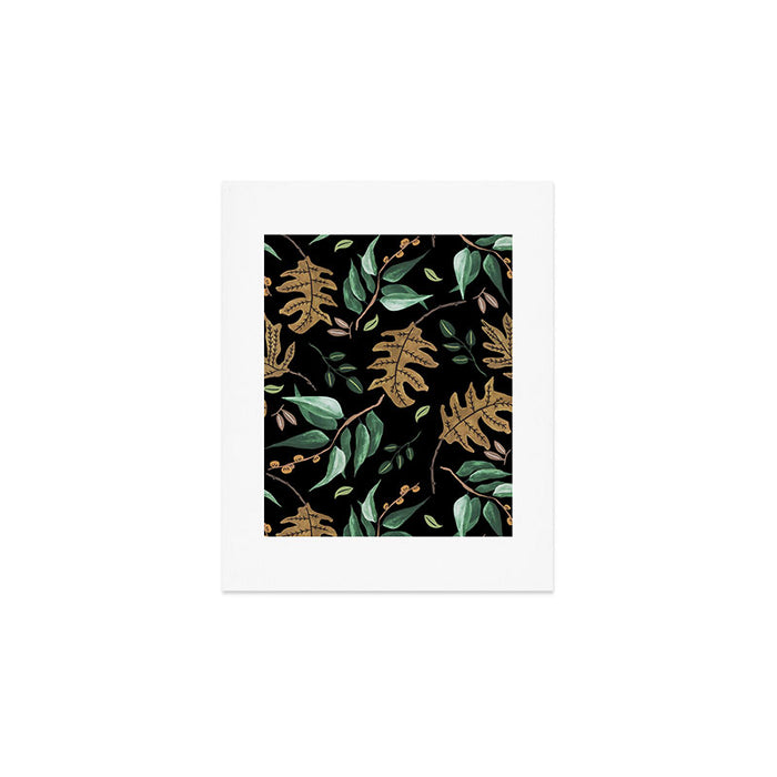 Fall of fall leaves dark Art Print Gallery Image 1