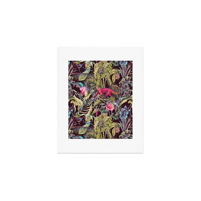Fantasy in the nocturnal tropical jungle Art Print Gallery Image 1