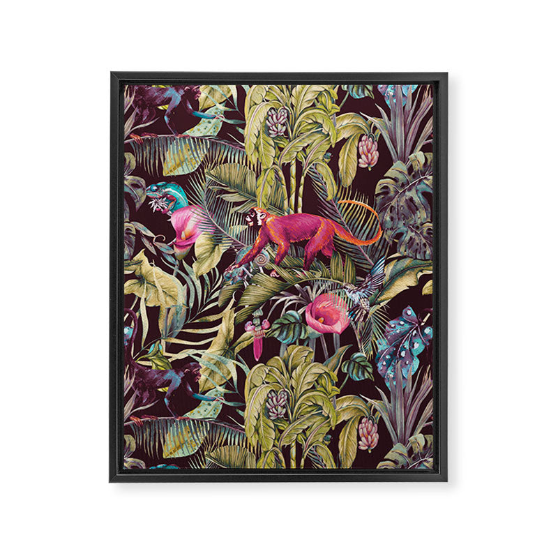 Fantasy in the nocturnal tropical jungle Framed Canvas Print Gallery Image 8
