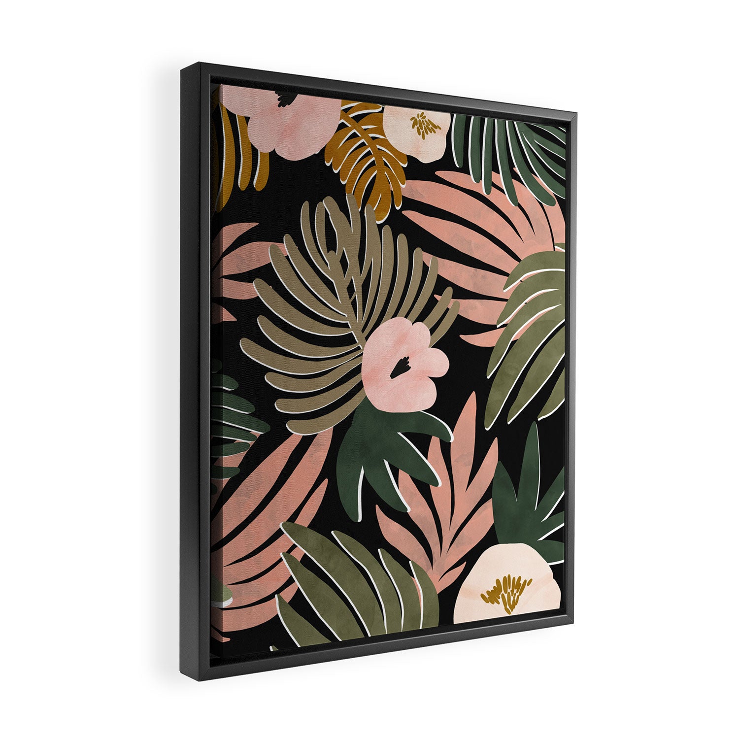 Floral garden tropical 7F Framed Canvas Print Gallery Image 2