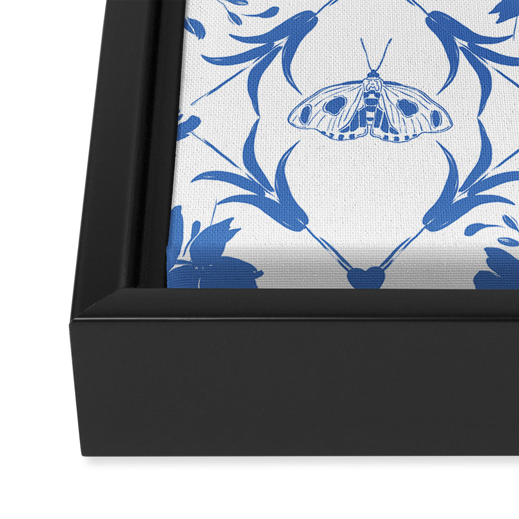 Floral Pleasure blue B Framed Canvas Print Gallery Image 3