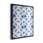 Floral Pleasure blue B Framed Canvas Print Gallery Image 2