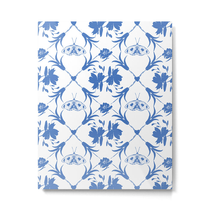 Floral Pleasure blue B Metal Print Gallery Image 1