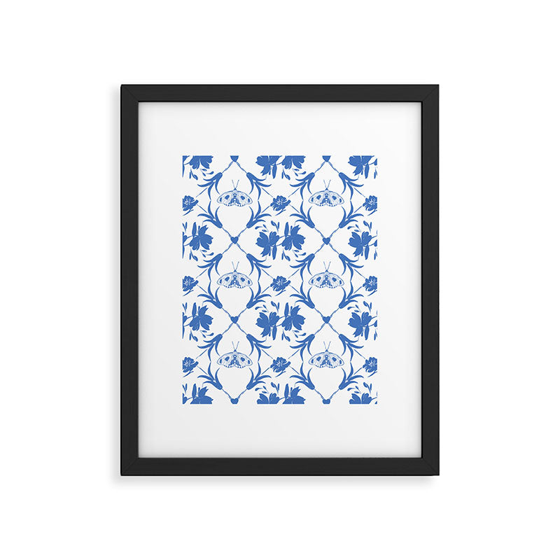 Floral Pleasure blue B Framed Art Print Gallery Image 6